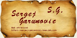 Sergej Garunović vizit kartica